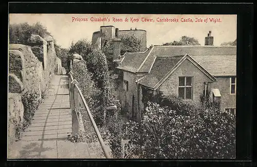 AK Carisbrooke, Carisbrooke Castle, Princess Elizabeth`s Room and Keep Tower