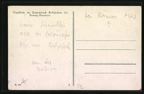 AK Osowiec, Zentralwerk Kehlgraben der Festung Osowiec