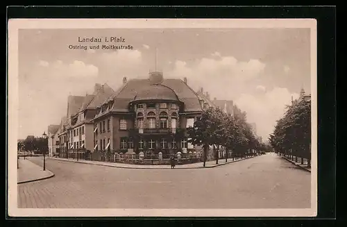 AK Landau i. Pfalz, Ostring und Moltkestrasse
