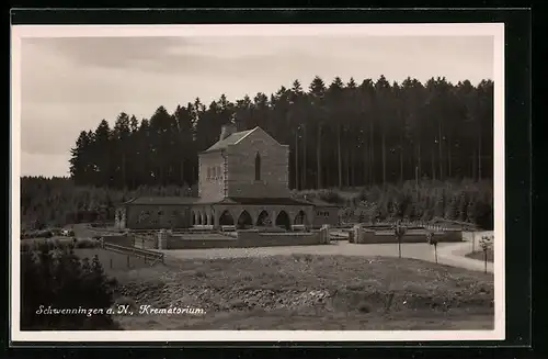 AK Schwenningen a. N., Blick auf das Krematorium