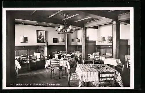 AK Badenweiler, Innenansicht Markgrafenstube im Park-Hotel