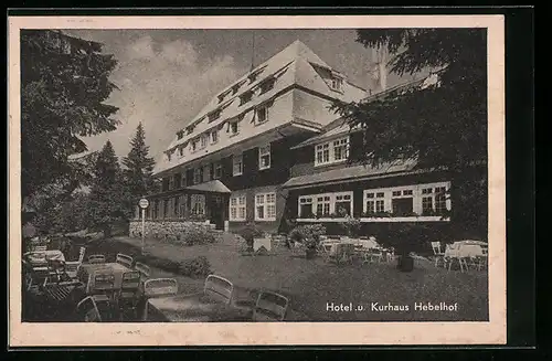 AK Feldberg i. Schwarzwald, Hotel und Kurhaus Hebelhof