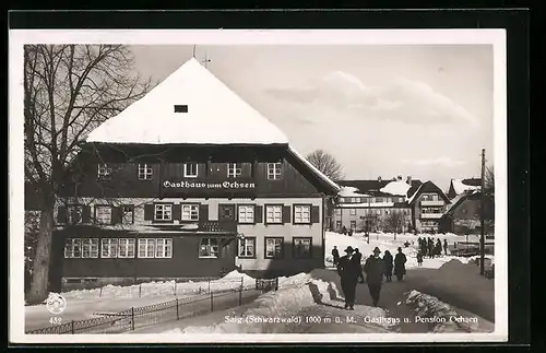 AK Saig /Schwarzwald, Gasthaus u. Pension Ochsen