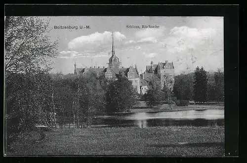 AK Boitzenburg U.-M., Rückseite vom Schloss