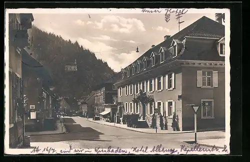 AK Zell i. Wiesental, Robert-Wagner-Strasse mit Blick zur Kapelle