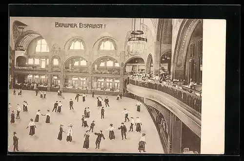 AK Berlin-Schöneberg, Eispalast, Innenansicht