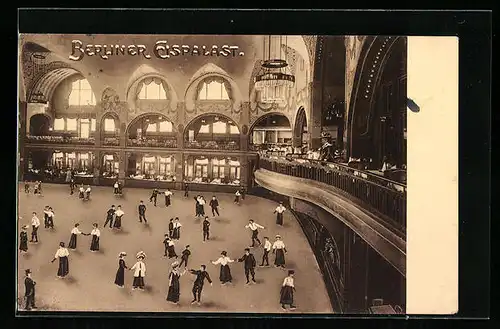 AK Berlin-Schöneberg, Innenansicht vom Eispalast