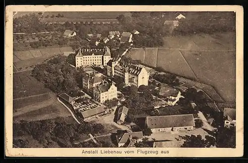 AK Liebenau / Tettnang, Anstalt aus dem Flugzeug gesehen
