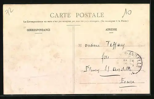 AK Malicorne, Vue prise du Moulin