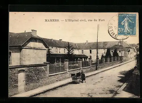 AK Mamers, l`Hopital civil, rue du Fort