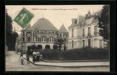 AK Saint-Calais, la Caisse d`Épargne et les Halles