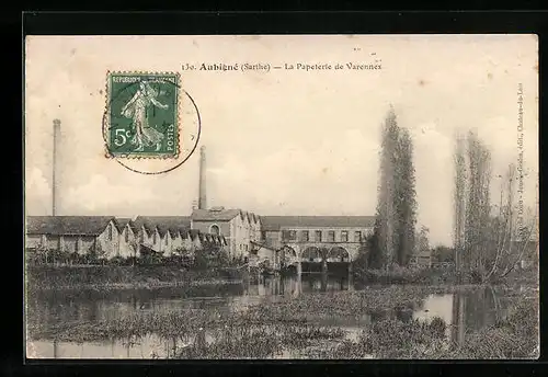 AK Aubigné, la Papeterie de Varennes