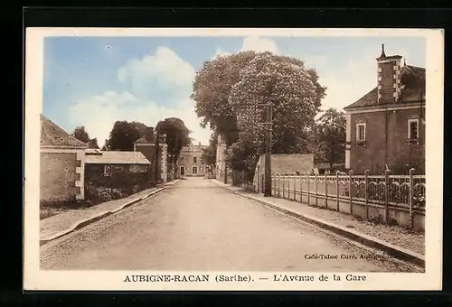 AK Aubigne-Racan, l`Avenue de la Gare