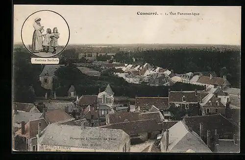 AK Connerré, Vue Panoramique, Costume Sarthois