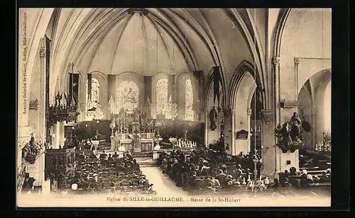 AK Sille-le-Guillaume, Eglise, Messe de la St-Hubert