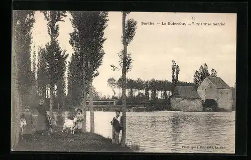 AK La Guierche, Vue sur la Sarthe