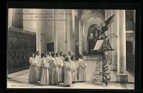 AK Solesmes, La Manecanterie des petits chanteurs a la Croix de Bois