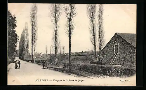 AK Solesmes, Vue prise de la Route de Juigne