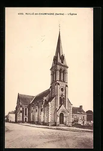 AK Ruillé-en-Champagne, l`Église