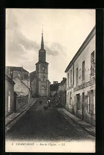 AK Champagné, Rue de l'Église