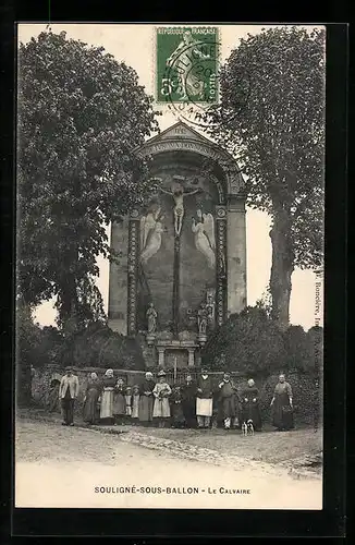 AK Souligné-sous-Ballon, le Calvaire