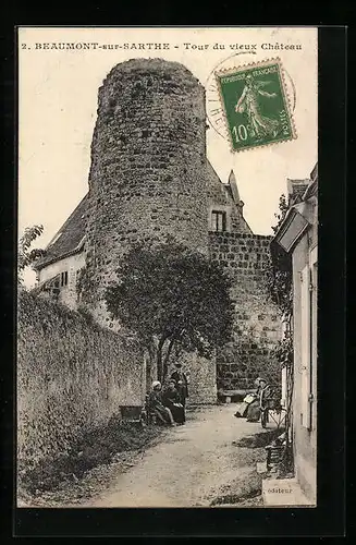 AK Beaumont-sur-Sarthe, Tour du vieux Chateau