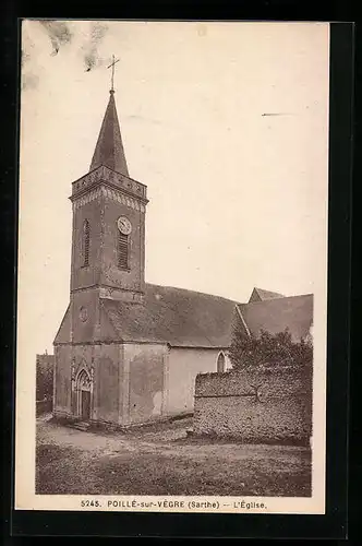 AK Poillé-sur-Vègre, l`Église