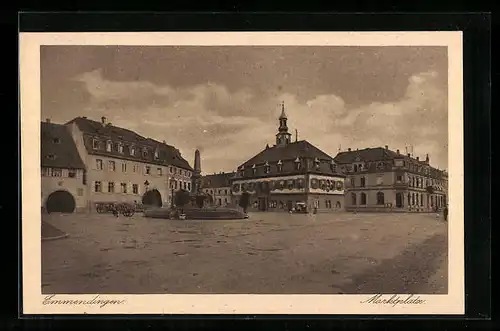 AK Emmendingen, Strassenpartie am Marktplatz