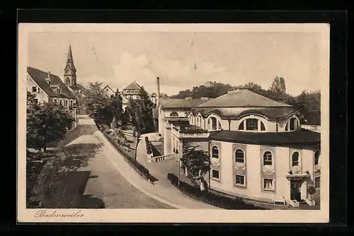 AK Badenweiler, Partie mit Markgrafenbad