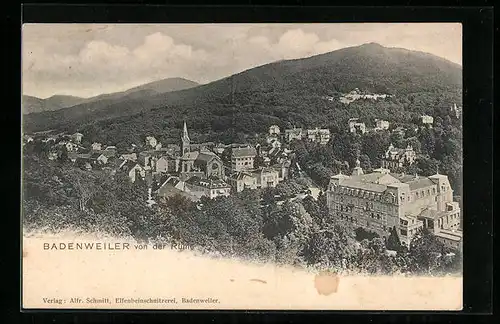 AK Badenweiler, Ortsansicht von der Ruine