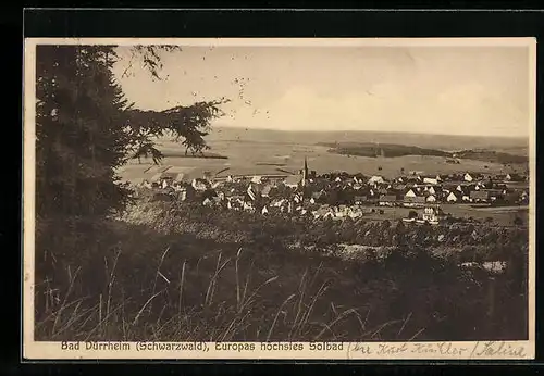 AK Bad Dürrheim /Schwarzwald, Ortsansicht mit Umland
