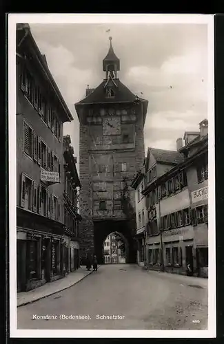 AK Konstanz /Bodensee, Strassenpartie am Schnetztor