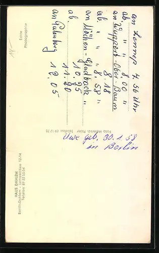 AK Berlin-Dahlem, Haus Dahlem, Lentzeallee 12-14