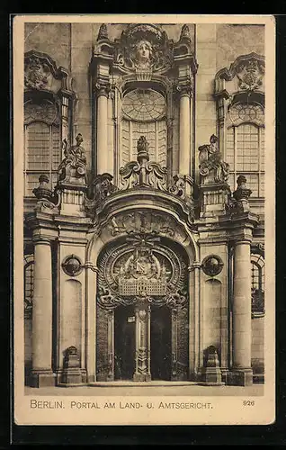 AK Berlin-Spandau, Portal am Land-u. Amtsgericht