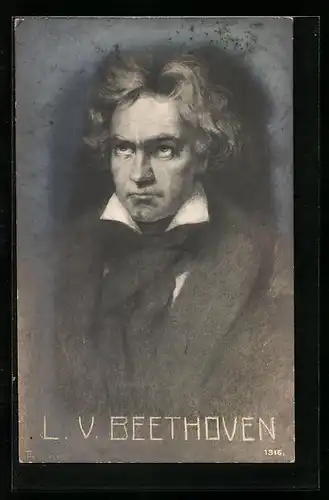 AK Portrait des Komponisten L. v. Beethoven