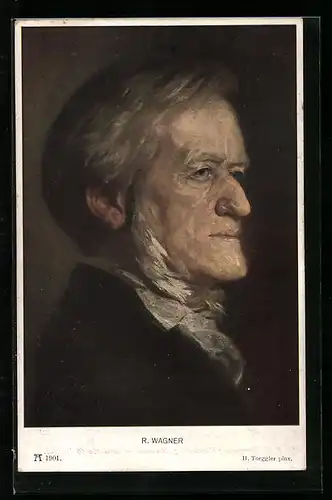 Künstler-AK Portrait des Komponisten Richard Wagner