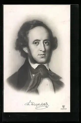 AK Komponist Felix Mendelssohn-Bartholdy im Portrait