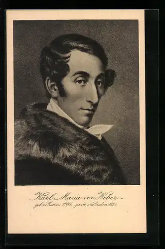 AK Komponist Karl Maria von Weber im Portrait