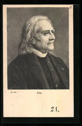 AK Franz Liszt stattlich im Portrait