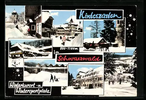 AK Hinterzarten /Schwarzwald, Ortsansicht, Strassenpartie, im Winter