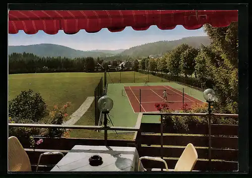 AK Hinterzarten /Schwarzwald, Hotel Weisses Rössle, Tennisplatz, Bes. Fam. H. und U. Zimmermann