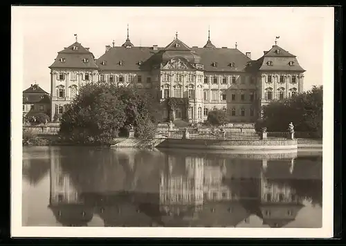 AK Werneck, Partie mit Schloss und Teich