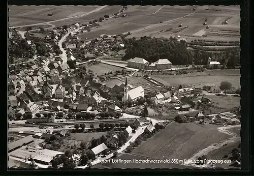 AK Löffingen /Schwarzwald, Ortsansicht vom Flugzeug aus