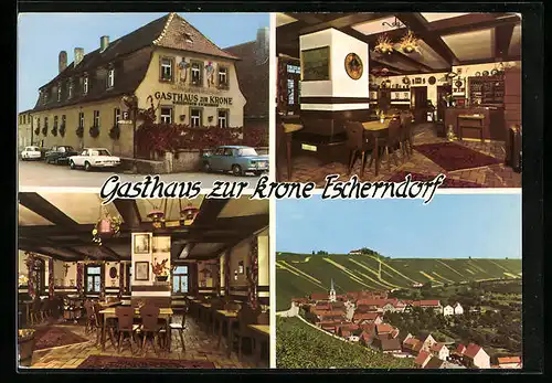 AK Escherndorf /Main, Gasthaus zur Krone, Inh. Herbert Lother