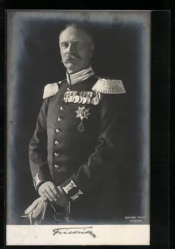 AK Grossherzog Friedrich von Baden in Uniform mit Orden