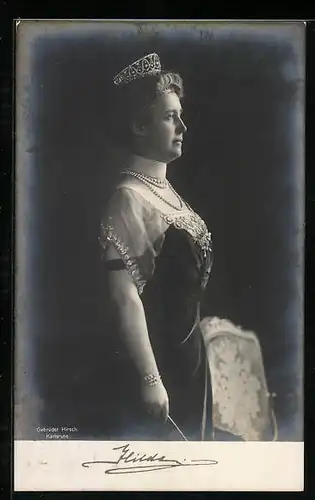 AK Grossherzogin Hilda von Baden, Seitenprofil