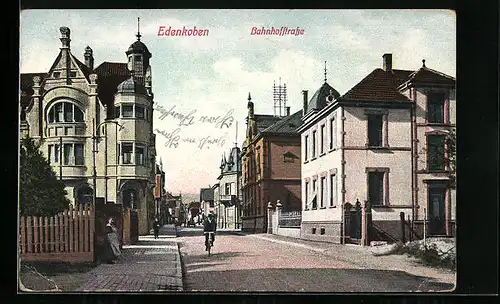 AK Edenkoben, Blick in die Bahnhofstrasse