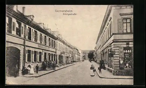 AK Germersheim, Blick in die Königsstrasse