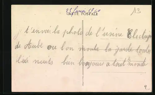 AK Aube, Société de Distribution d`Électricité de l`Ouest, Usine