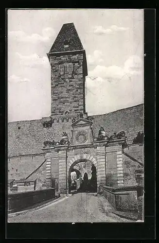 AK Das Eingangstor der Veste Coburg